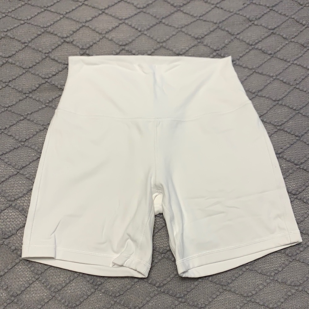 White 6” Align Shorts